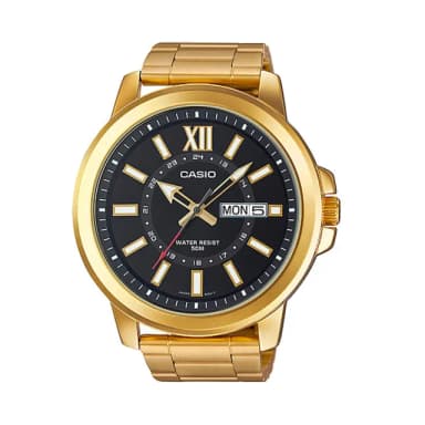 【CASIO 卡西歐】金色大方_送禮推薦_時尚不鏽鋼石英男錶(MTP-X100G)
