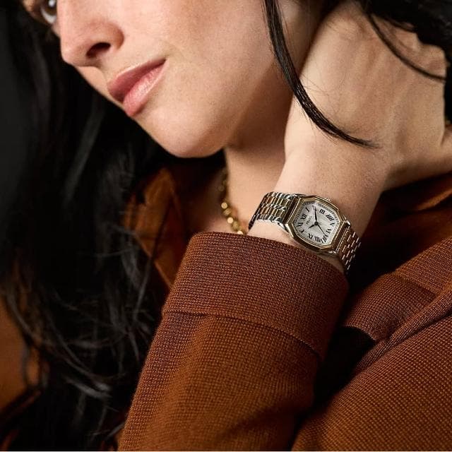 【FOSSIL】Harlow 復古八角大三針女錶-雙色/27mm 母親節 送禮 禮物(ES5362)