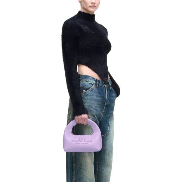 【MARC JACOBS】官方直營 The Sack 迷你紫藤皮革手袋