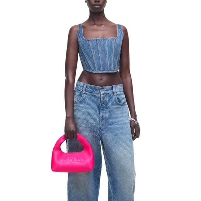 【MARC JACOBS】官方直營 The Sack 迷你亮粉皮革手袋