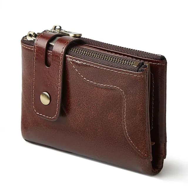 【LEEHER】雙11 多卡位錢包/拉鍊錢包/復古錢包/男短夾/零錢包/錢包/短夾/防盜刷錢包/