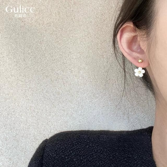 【Golicc 古里雅】耳環 甜美可愛 日系小花(母親節 生日 情人節 飾品 耳釘 耳飾 耳墜 禮物)
