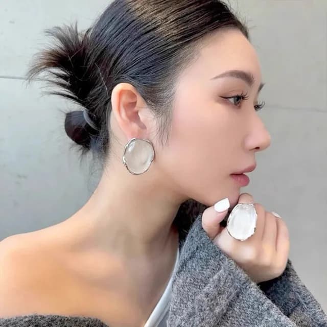 【LEESA】氣質耳環\尾戒\閨蜜戒指\質感耳環\飾品\耳環\戒指\女生耳環\戒指女\禮物\耳釘\可調節