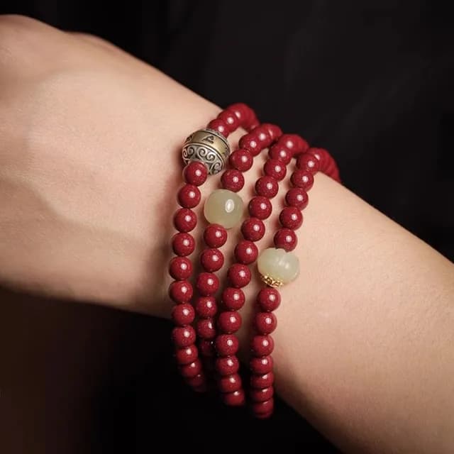 【巴黎精品】現貨+預購 硃砂手鍊朱砂手鏈平安硃砂手珠息災擋煞(生肖防小人轉運除穢淨化招財開運a1gi29)