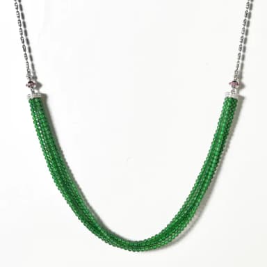 【Fubibaoding jeweler 富璧寶鼎珠寶】冰種小綠珠翡翠設計項鍊(天然A貨 冰種翡翠 送禮 母親節)