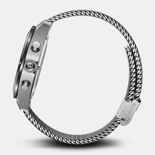 【VICTORINOX 瑞士維氏】Swiss Army 啞光 浮雕數字 計時碼錶 男錶 送禮 禮物推薦(VISA-242048)