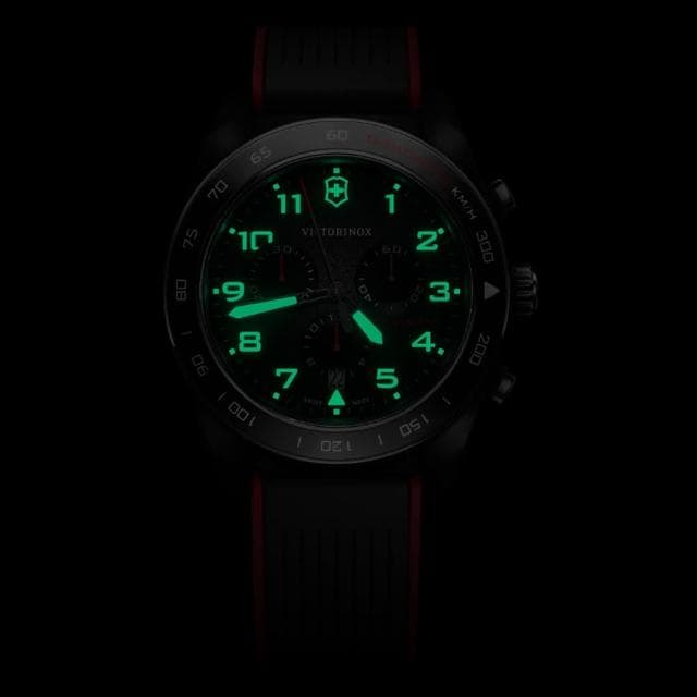 【VICTORINOX 瑞士維氏】Swiss Army 啞光 浮雕數字 計時碼錶 男錶 送禮 禮物推薦(VISA-242051)