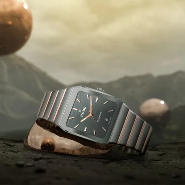 【Rado 雷達表】Anatom 廣告款 方形 電漿高科技陶瓷 銀灰機械錶 禮物推薦 R05(R10203102)