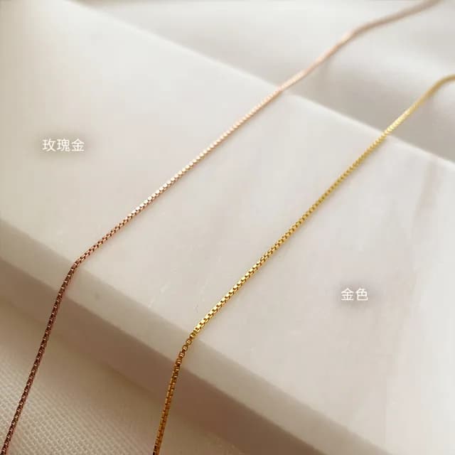 【CReAM】Chloe純銀鍍18K金色銀色玫瑰金萬用鍊鎖骨裸鍊女項鍊(生日 禮物 送禮 禮盒)