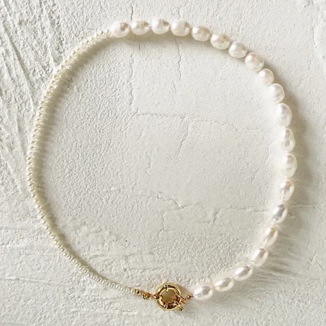 【MoonDy】項鍊 飾品 女生項鍊 巴洛克珍珠 珍珠項鍊 穿搭配件 歐美項鍊 串珠項鍊 高級感 百搭