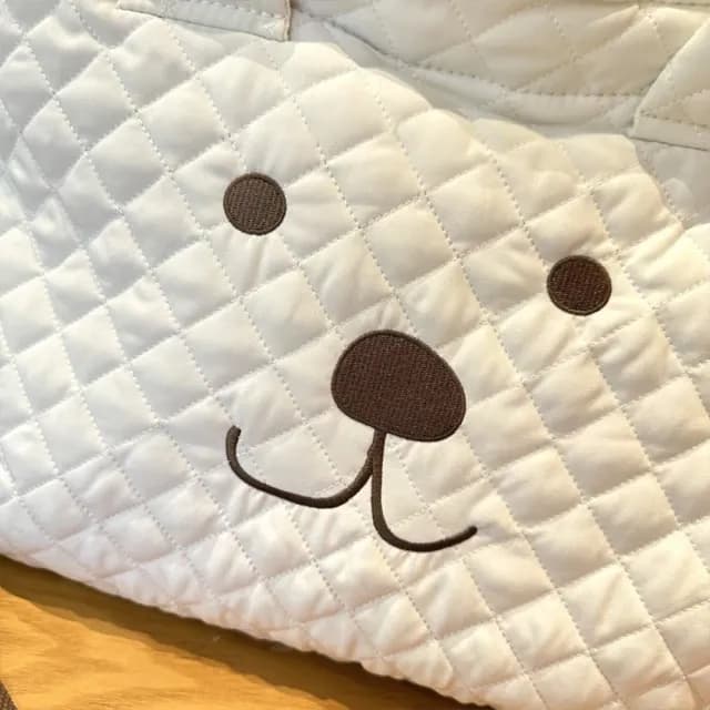 【KT DADA】情人節禮物 七夕 多功能 大容量包包 刺繡 媽媽包 外出包 小熊包 單肩包 包包 手提包 肩包 斜背