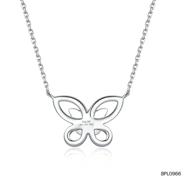 【鉅曜】18K金 精品蝴蝶項鍊 百搭日常時尚(培育鑽石)