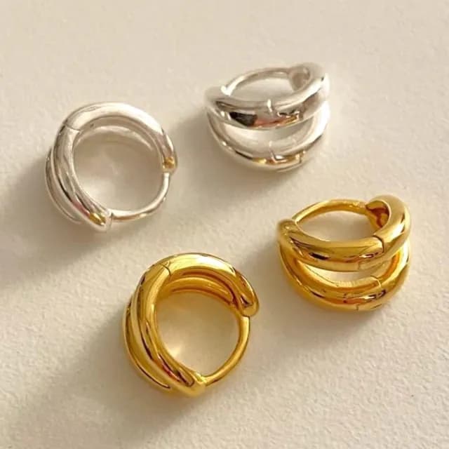 【KT DADA】小圈耳環 高級感 輕奢 耳飾 耳扣 韓國飾品 簡約ins風 個性耳環 抗敏耳環 925  