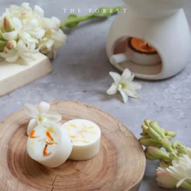 【The Forest 癒森林】金萱晚香香氛蠟塊4入組23g*4 橙花+茉莉+晚香玉(香氛蠟燭/香氛/香氛蠟塊/融蠟爐燈)