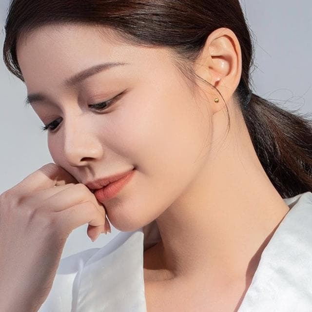 【LEEHER】母親節禮物 女生/飾品/耳環/925純銀/圓球/耳釘/小耳環/防過敏耳環/純銀耳環/925銀針/耳飾/簡約/