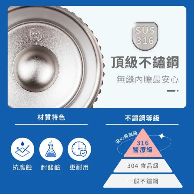 【KKF 吻吻魚】彩虹保溫杯隨行杯 360ml(316不鏽鋼、大口徑、防漏設計、送禮推薦)(保溫瓶)