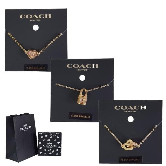【COACH】COACH聯合款式手鍊手環多款可選(花瓣/迴紋針/鎖頭/字母/鑲鑽/贈原廠紙袋紙盒/送禮)