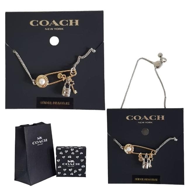 【COACH】COACH聯合款式手鍊手環多款可選(花瓣/迴紋針/鎖頭/字母/鑲鑽/贈原廠紙袋紙盒/送禮)