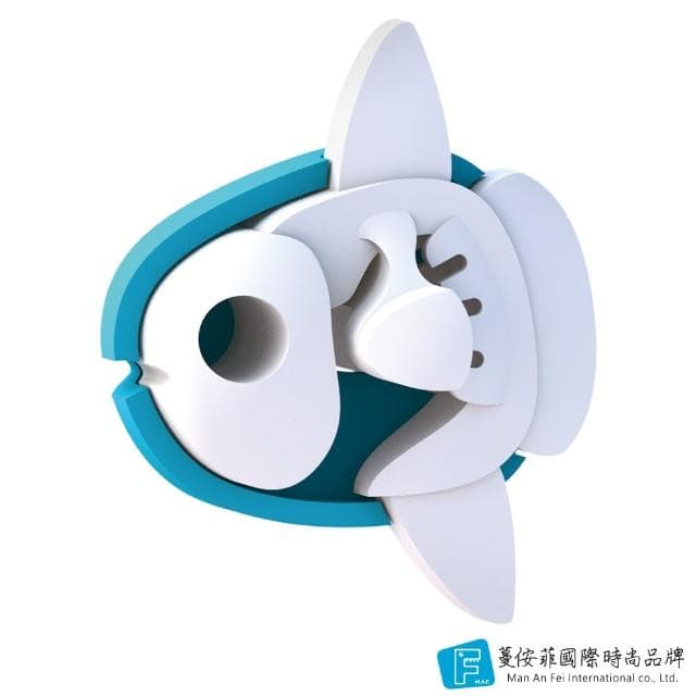 【MAF 蔓侒菲】韓國HALFTOYS哈福/3D磁吸骨骼拼圖-翻車魚(磁吸/磁力片/組合玩具/辦公室擺飾/療癒/舒壓小物)