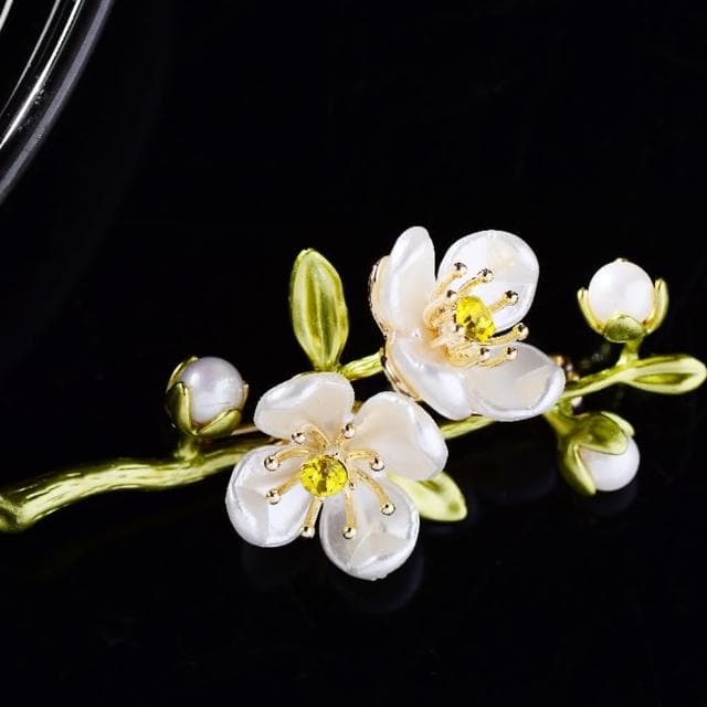 【Paiya 派亞】日韓風植物系花枝胸針優雅森系花朵胸花高級感植物花卉配飾女飾品(送禮好物/交換禮物)