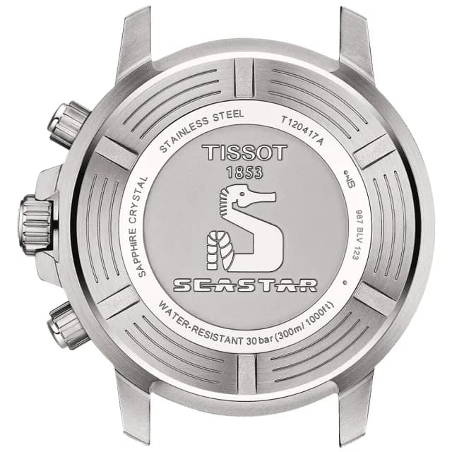 【TISSOT 天梭 官方授權】Seastar 1000 海洋之星300米潛水三眼計時錶-紅/45mm 送禮 推薦(T1204171142100)