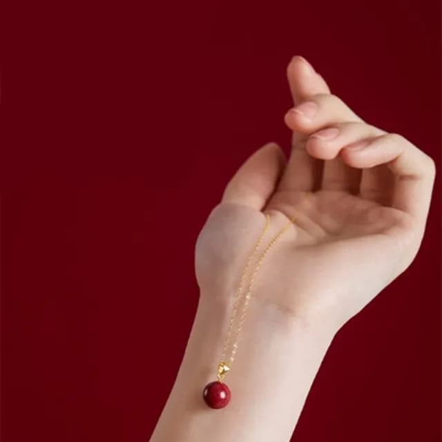 【Penny珮妮】紫金砂10mm吊墜項鍊(母親節 送女友 生日禮物 交換禮物 情人節 尾牙 新年 結婚)
