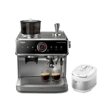 【Philips 飛利浦】Saeco半自動雙研磨義式咖啡機(ESS5228/02) + 飛利浦 智慧萬用電子鍋/壓力鍋/萬用鍋 HD21