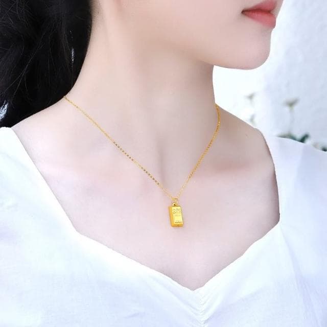【Penny珮妮】黃金999迷你暴富金磚金塊項鍊(母親節 交換禮物 送女友 生日禮物 情人節 尾牙 新年禮物 結婚)