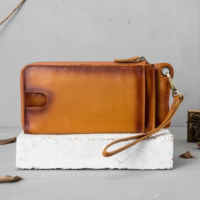 【LEESA】雙11 長款錢包\長夾\錢包\手拿包\手挽包\多功能包包\牛皮包\多卡位錢包\男錢