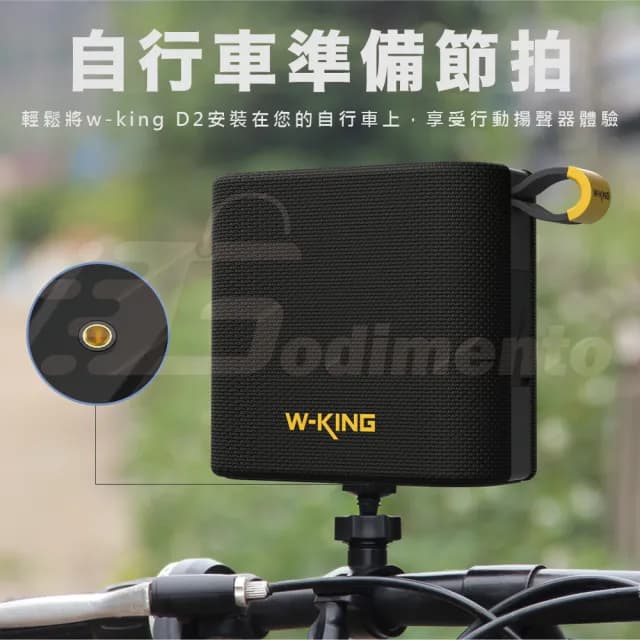 【W-KING】D2 超輕便隨身音響 藍芽喇叭(支持TF/FM/AUX模式)