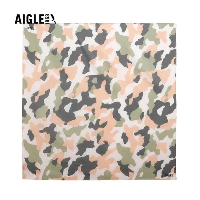 【AIGLE】有機棉印花圍巾｜AG-FAT00(有機棉 圍巾 披巾)