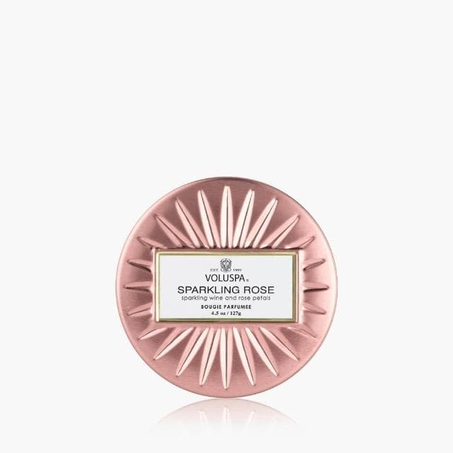 【VOLUSPA】華麗年代系列 玫瑰氣泡香氛蠟燭 迷你錫盒 4.5oz/127g(Sparkling Rose)