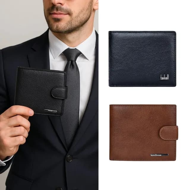 【享屋】雙11 男士錢包 多個卡片夾層 真牛皮男生短夾(多選款)