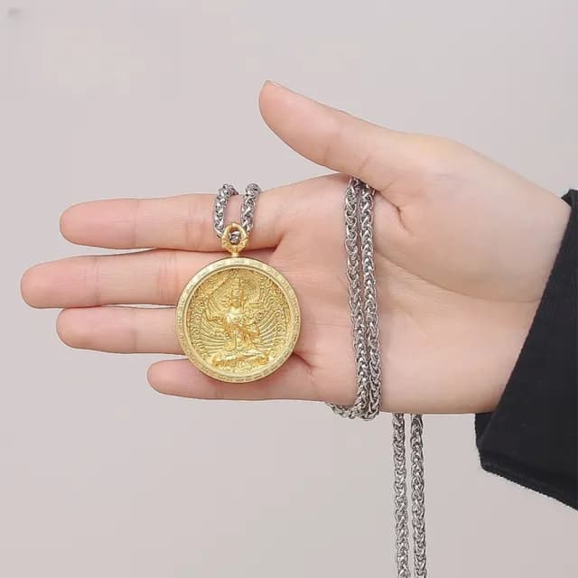 【KT DADA】普賢菩薩項鍊 八大守護神 十二生肖 鈦鋼項鍊 本命年 項鍊 身符 避邪擋煞 觀音菩薩