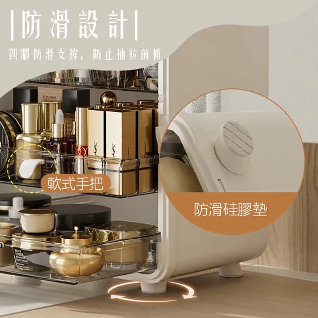 【居家cheaper】升級版大容量化妝品收納盒 OA285-2(化妝品架 保養品架 化妝台收納箱 收納盒 刷具架)