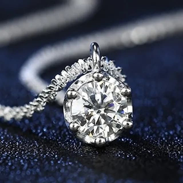 【KT DADA】皇冠項鍊 鋯石項鍊 純銀項鍊 莫桑石 星光鍊 飾品 銀飾 氣質項鍊 百搭項鍊 六爪項鍊
