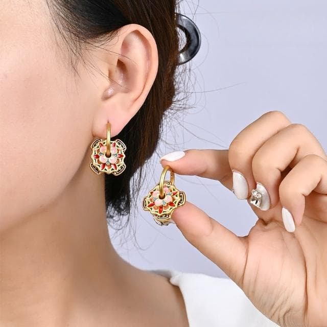 【MoonDy】耳環 耳環女 飾品 新中式 民族風 復古耳環 耳飾 高級感 配飾 宮廷風 禮物 送女生 古