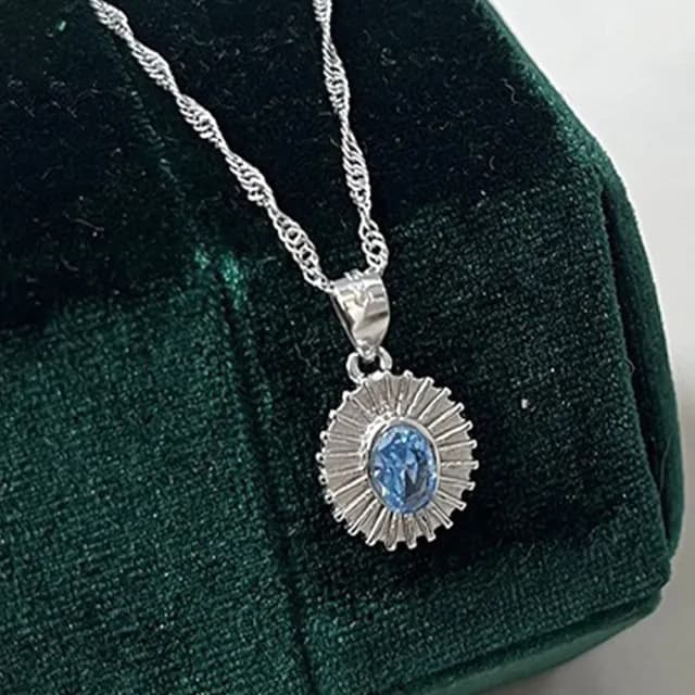 【MoonDy】飾品 項鍊 女生項鍊 純銀項鍊 s925純銀 寶石項鍊 鎖骨鏈 氣質項鍊 百搭 穿搭配件 氣
