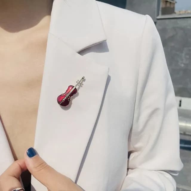 【Penny珮妮】小提琴胸花別針胸針(母親節 送女友 交換禮物 生日禮 情人節 尾牙 新年 結婚 畢業禮物)