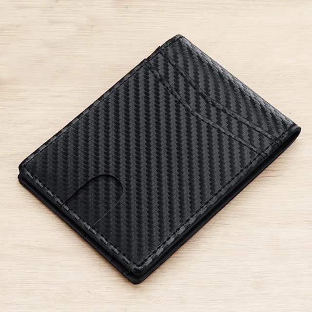 【LEESA】雙11 碳纖維紋\美金錢夾\薄錢包\防盜刷錢包\手機錢包\信用卡包\韓國錢包\錢包\皮夾\短