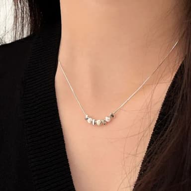 【MoonDy】飾品 項鍊 女生項鍊 純銀項鍊 簡約 氣質 高級感 鎖骨鏈 細項鍊 銀項鍊 銀飾 穿搭配件
