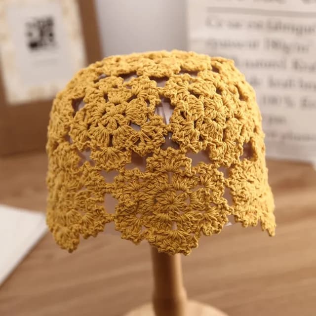 【巴黎精品】現貨秒發 針織毛帽(勾花編織薄款鏤空女帽子情人節生日禮物6色p1aa2)