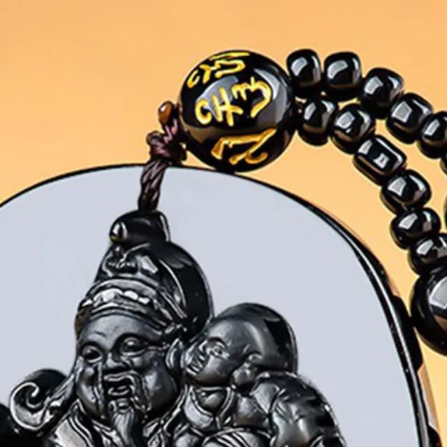 【KT DADA】吊墜 冰種 玉石 掛件 玉佩 項鍊 飾品 翡翠項鍊 墨玉 福祿壽 財富 長壽 護身符 玉墜