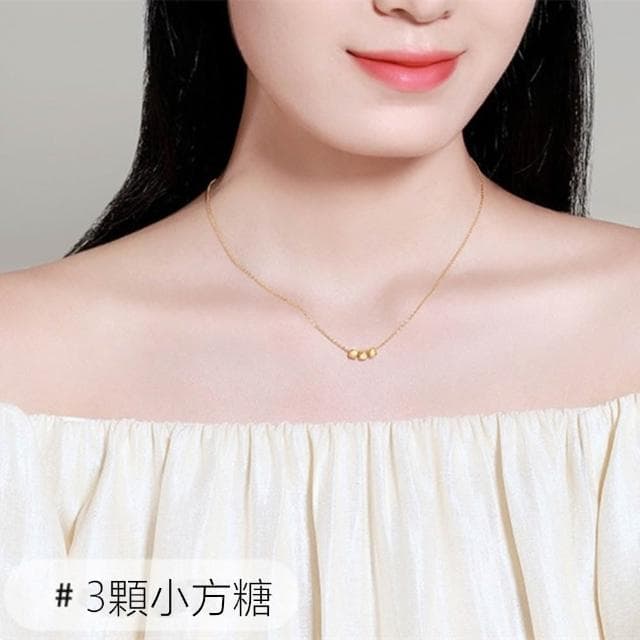 【Penny珮妮】黃金999三陽開泰方糖項鍊吊墜(母親節 送女友 交換禮物  生日禮 情人節 尾牙 新年 結婚)