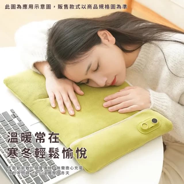 【暖寶寶】多功能柔軟石墨烯發熱暖手袋(USB數溫顯暖手墊 電暖袋 發熱暖宮袋 暖手寶 熱敷墊 生日禮物)