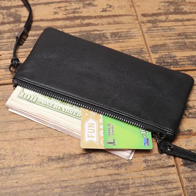 【KT DADA】薄錢包 手機包 包包 手拎包 手拿包 拉鍊零錢包 男零錢包 拉鍊長夾 女
