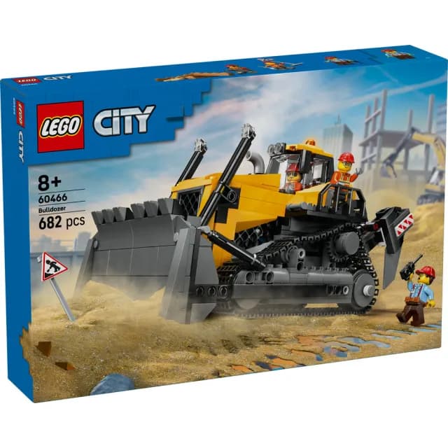 【LEGO 樂高】城市系列 60466 黃色推土機(男孩禮物 交通工具玩具 兒童玩具 積木)