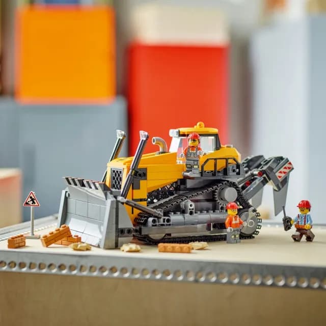 【LEGO 樂高】城市系列 60466 黃色推土機(男孩禮物 交通工具玩具 兒童玩具 積木)
