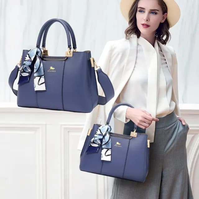 【都會女士】情人節禮物 貴氣輕奢絲巾真皮手提包(真皮包包 嚴選牛皮 大容量 單肩包 側肩包 斜跨包 生日禮物