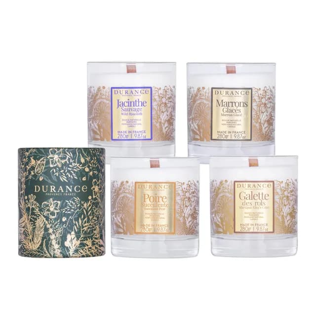 【DURANCE 朵昂思】香氛蠟燭 280g-節慶版D(多款可選-冷霜甜栗/風信子/西洋梨/國王派-專櫃公司貨)
